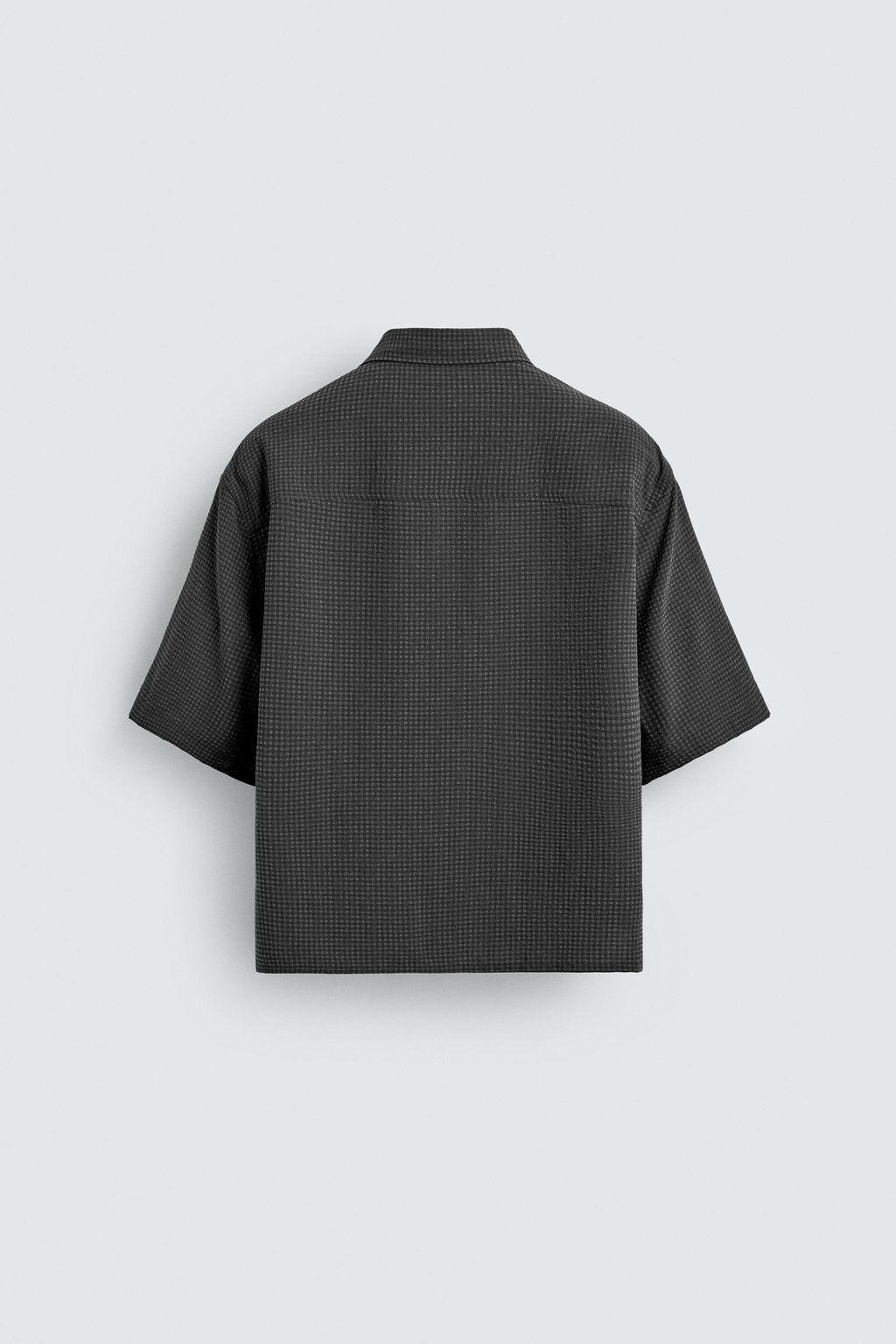 CAMISA FLUIDA ESTRUCTURA CUADROS / Negro - Zara фото 7