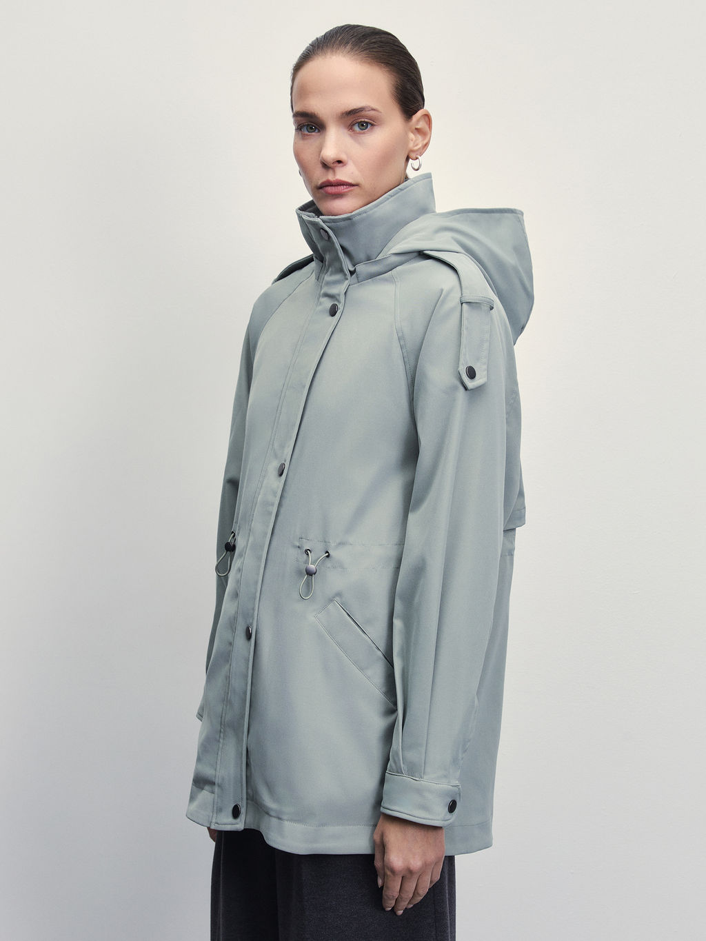 Куртка с капюшоном на кулиске / Zarina  фото 4