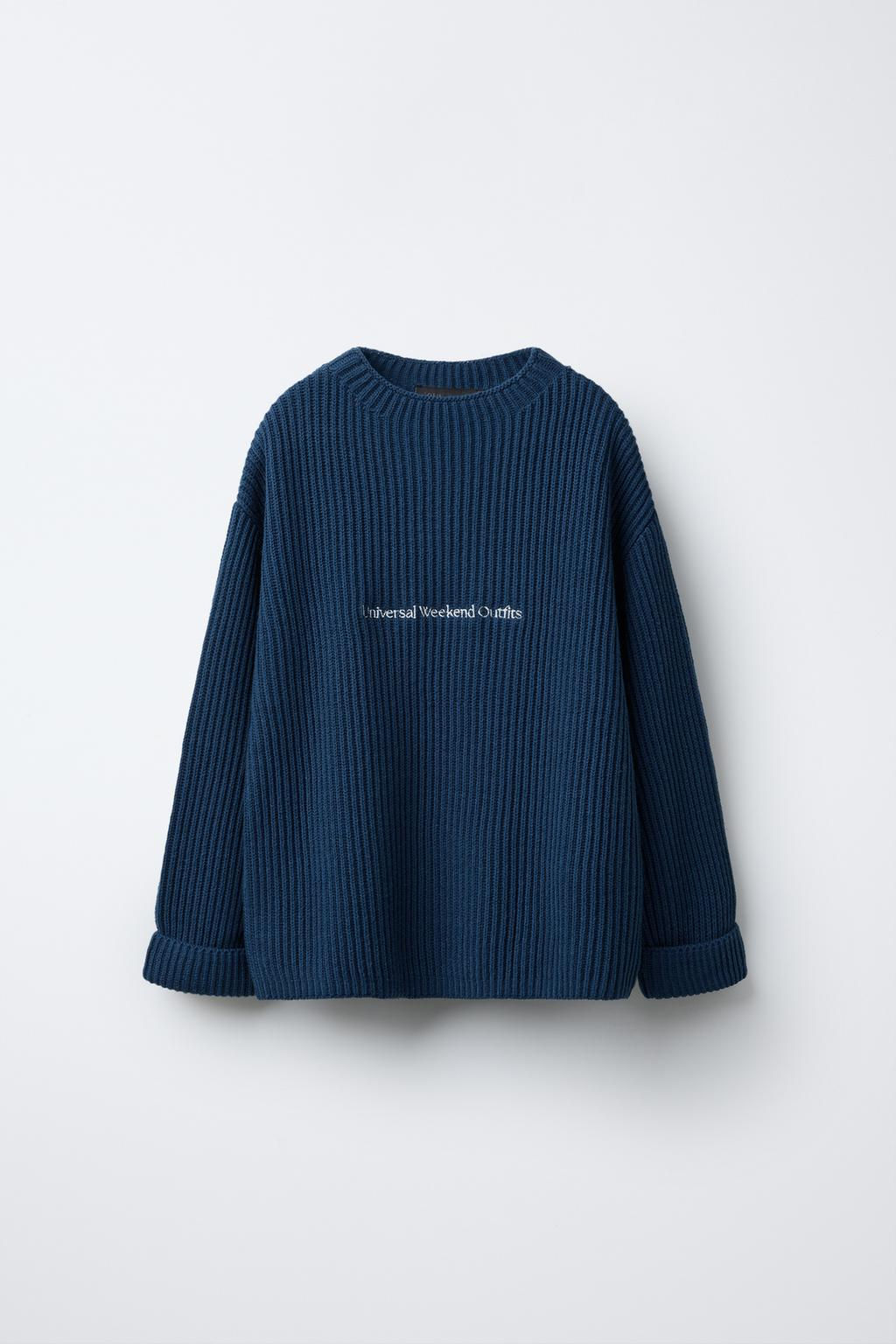 EMBROIDERED TEXT KNIT JUMPER - Zara фото 3