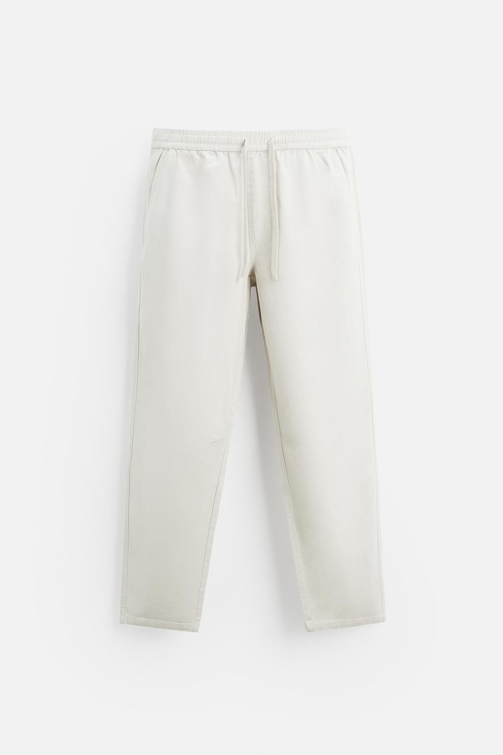 WASHED JOGGER WAIST TROUSERS - Zara фото 14