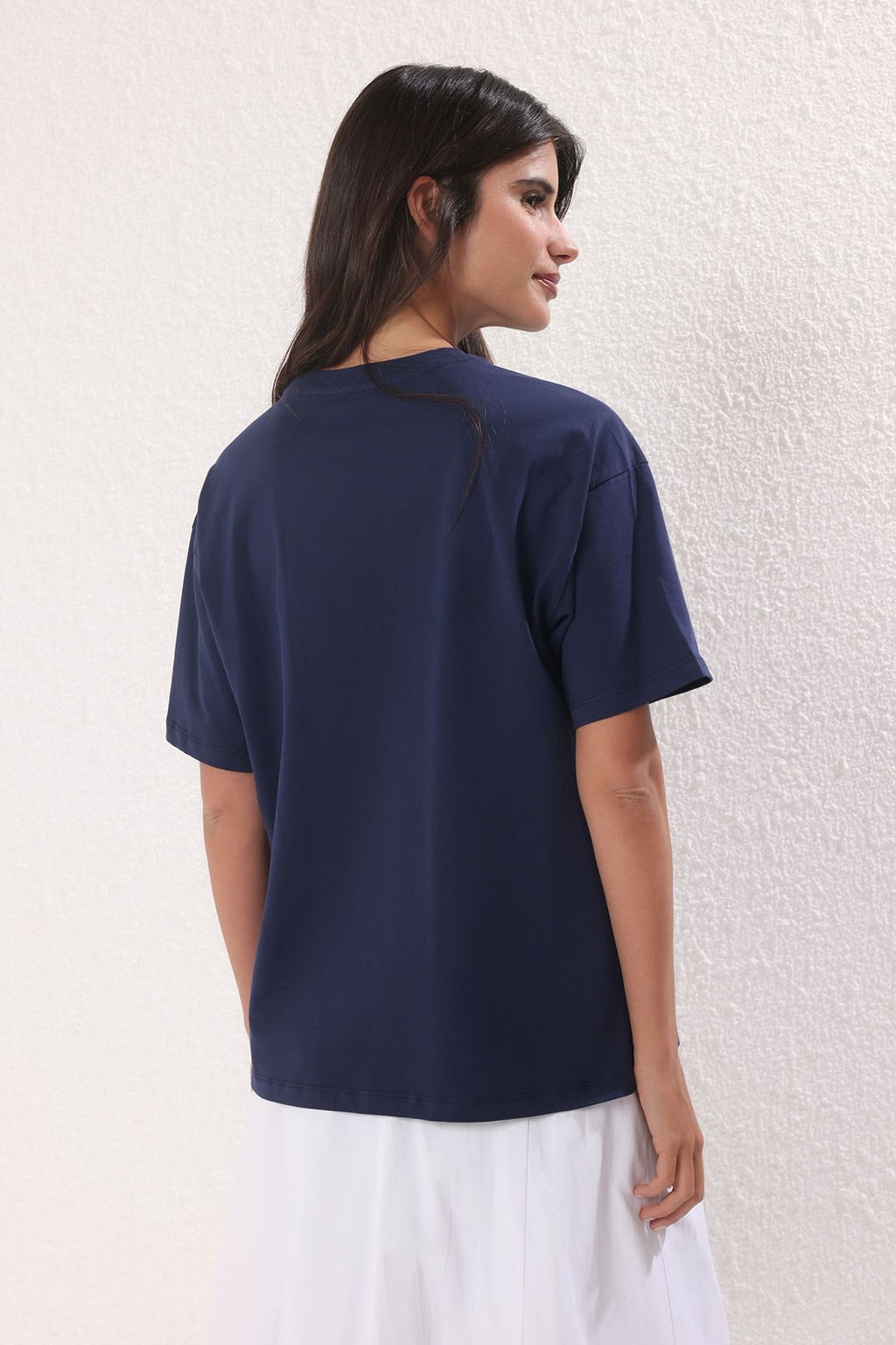 TRENDYOLMILLA Beyaz %100 Pamuk Kalp Slogan Bask?l? Oversize/Rahat Kesim Orme T-Shirt TWOSS24TS00139  фото 11