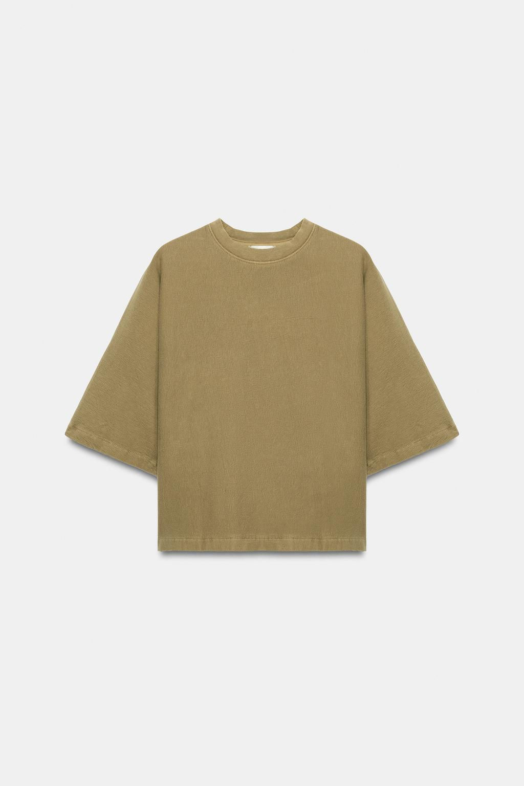 FADED-EFFECT SHORT SLEEVE T-SHIRT - Zara фото 6