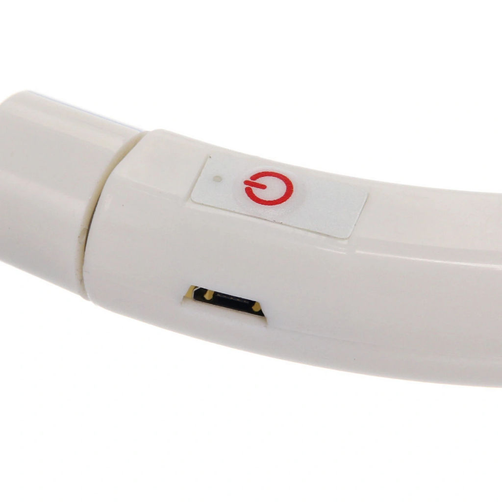 Цена за 2 шт. Ошейник неоновый для собак малых пород "Защита Бро", цвет зеленый, зарядка от USB, шнур в комплекте, размер S - d 35см (пакет с подвесом)