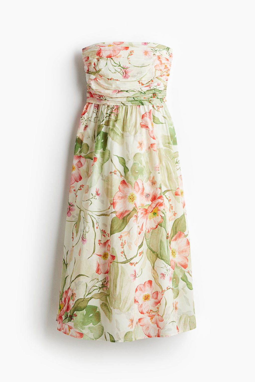 Vestido bandeau con lazada detr?s