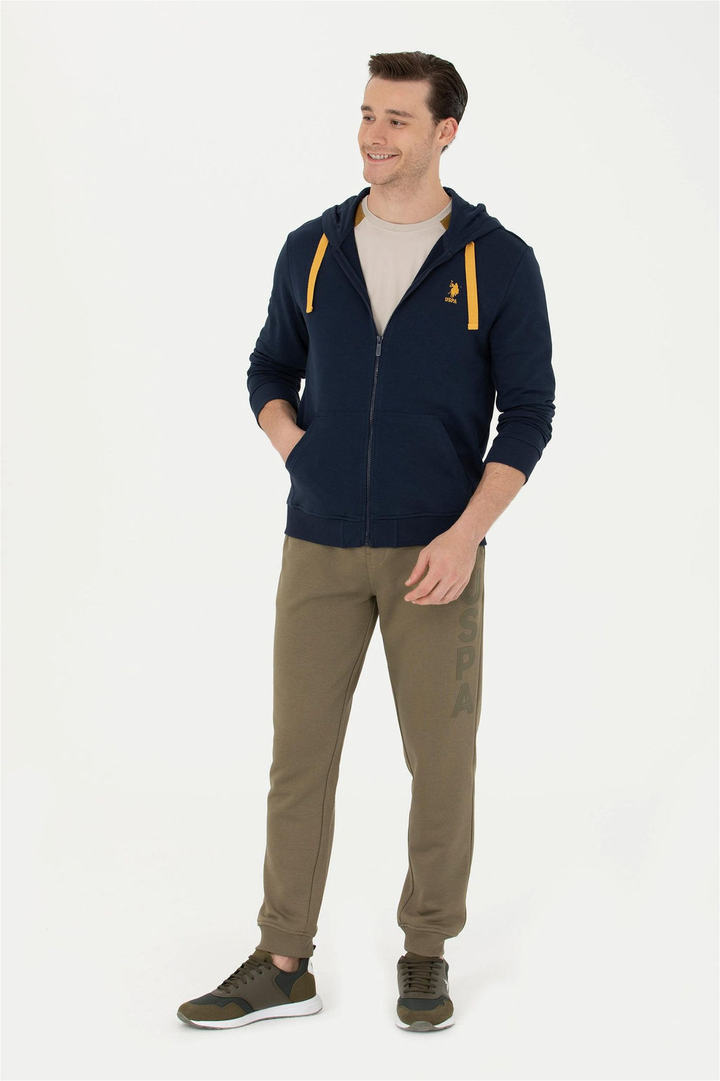 Мужской темно-синий вязаный кардиган - U.s. polo assn фото 4