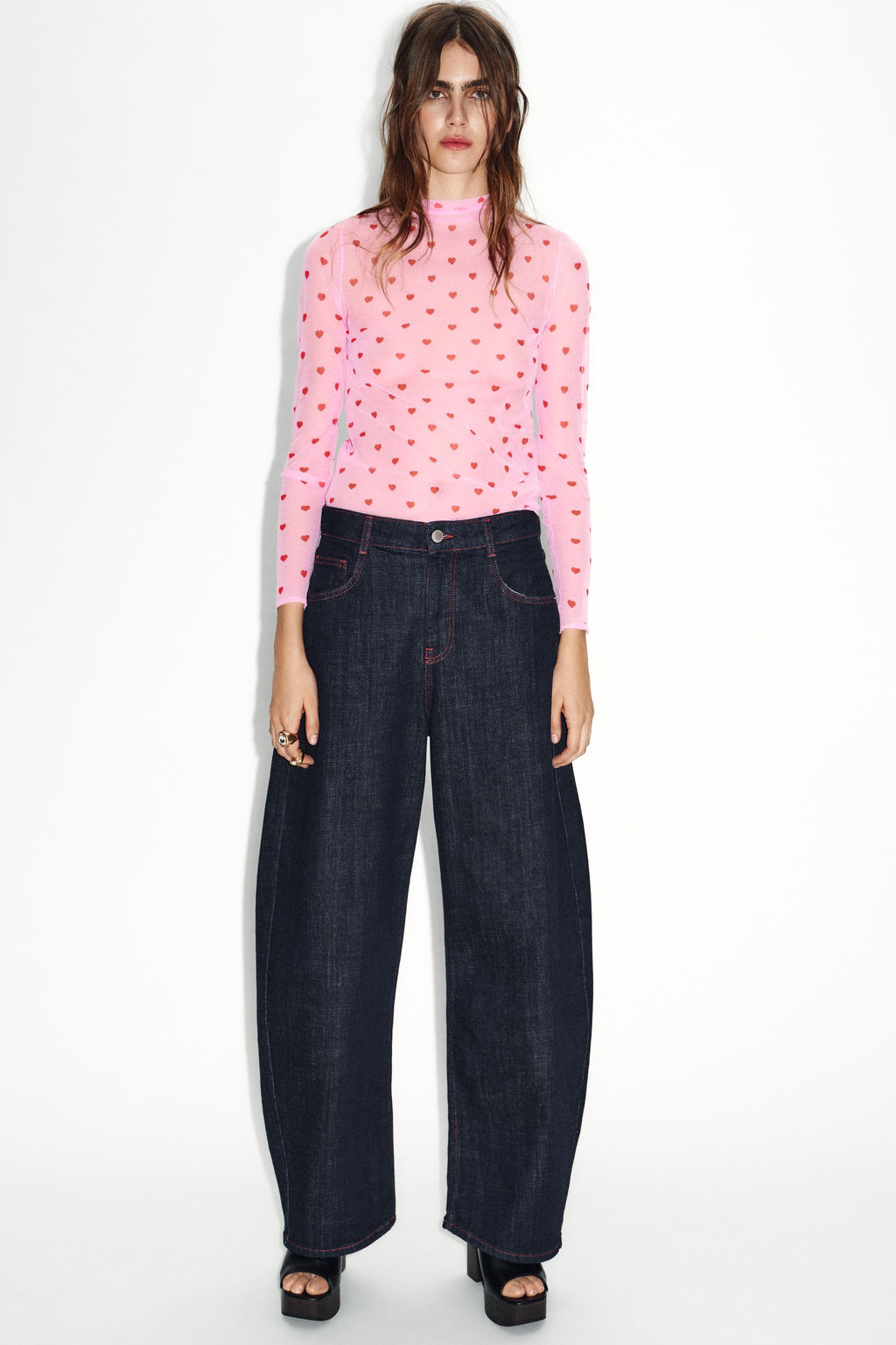 FINE KNIT HEART JUMPER - Zara фото 6