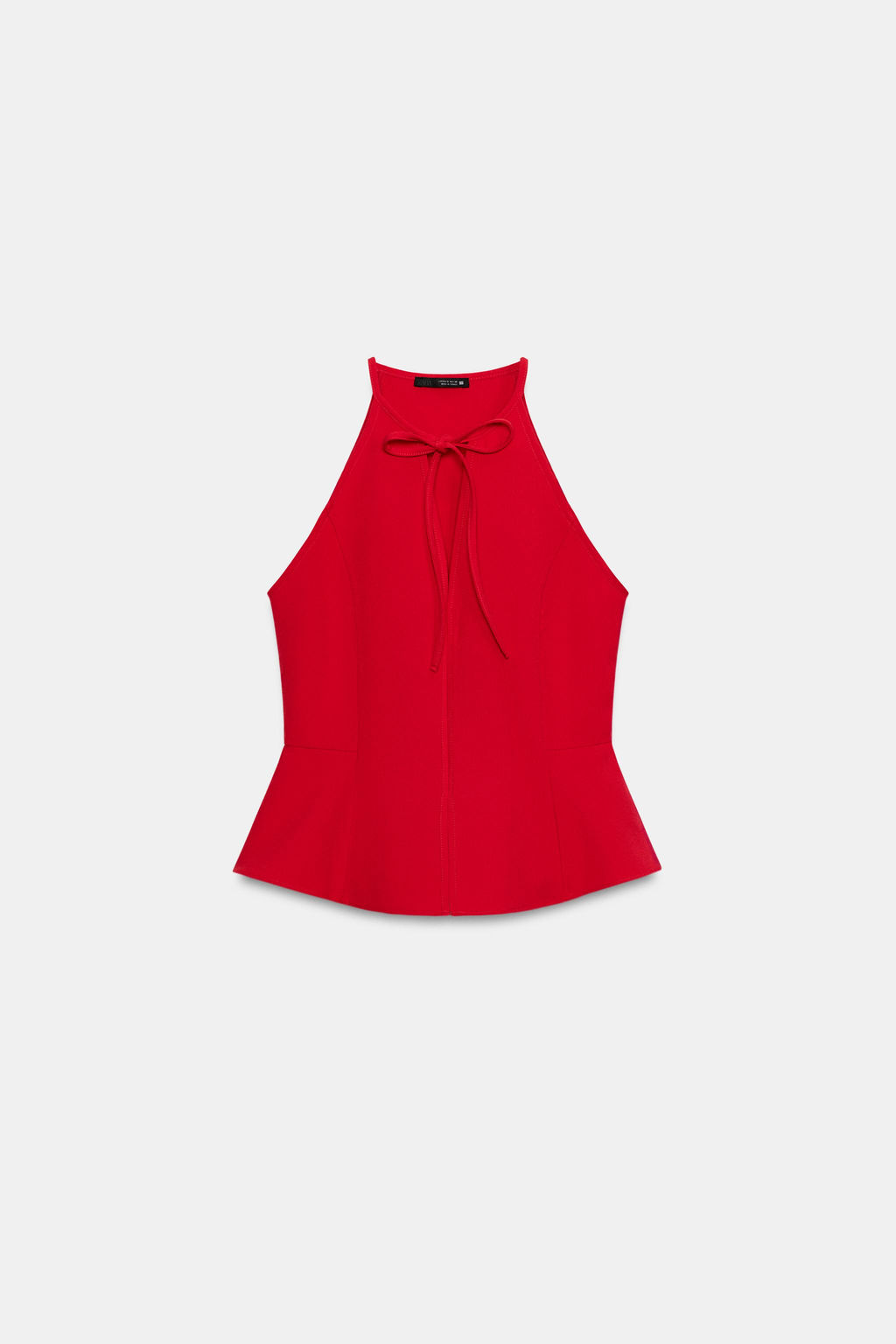 TOP HALTER PEPLUM / Rojo - Zara фото 5