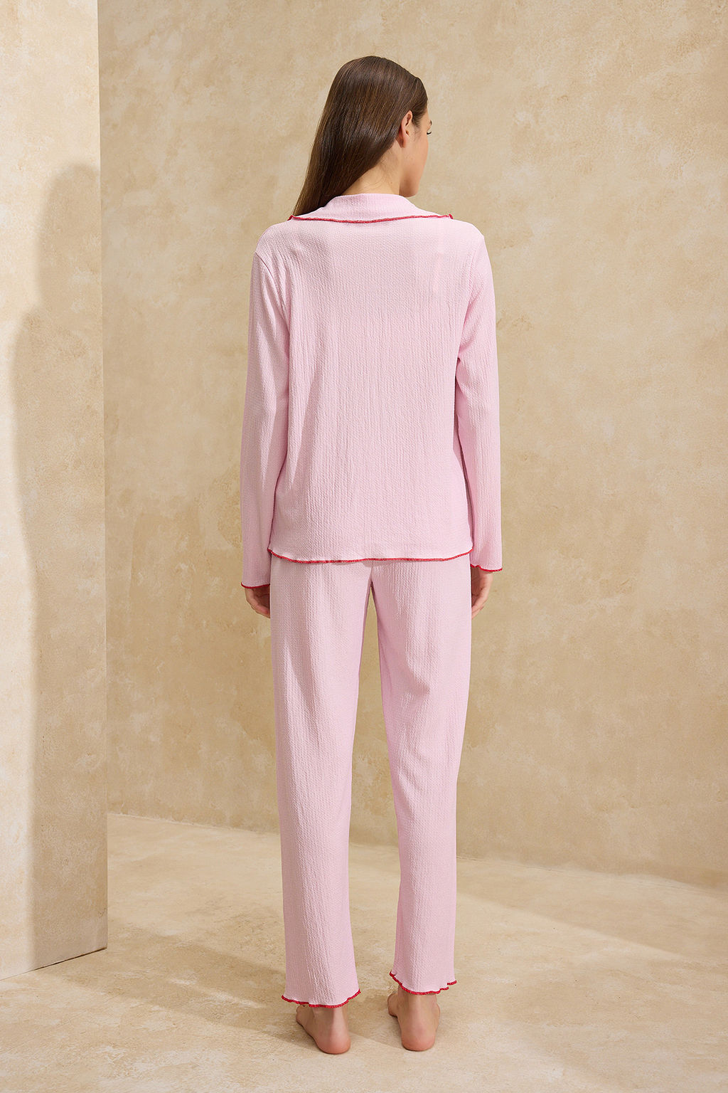 Pembe Kiraz Nak?sl? Cepli Baby Overloklu Burumcuk Dokulu Orme Pijama Tak?m? THMSS26PT00018 - Trendyolmilla фото 12