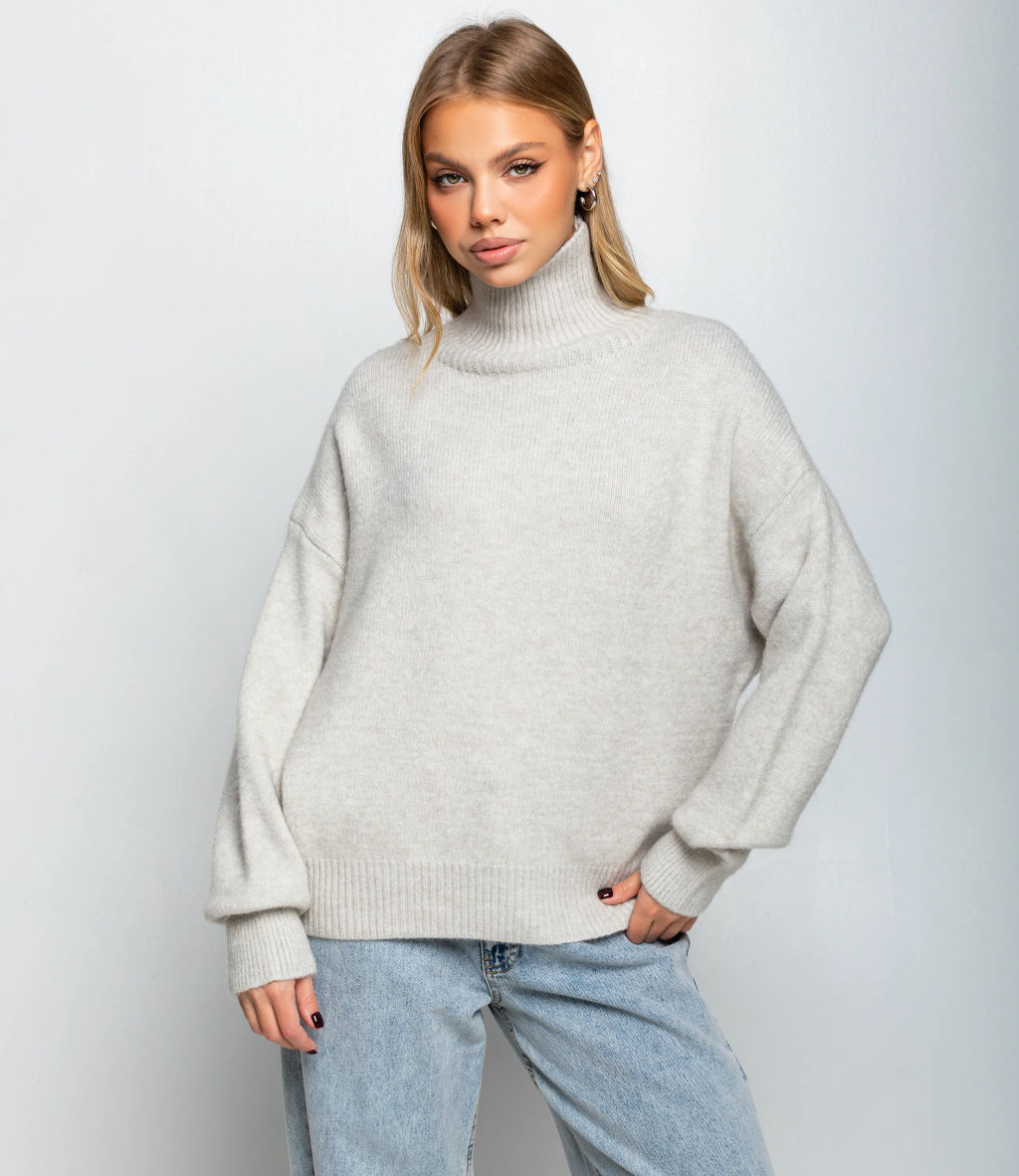Свитер #КТ2587 (1), светло-серый