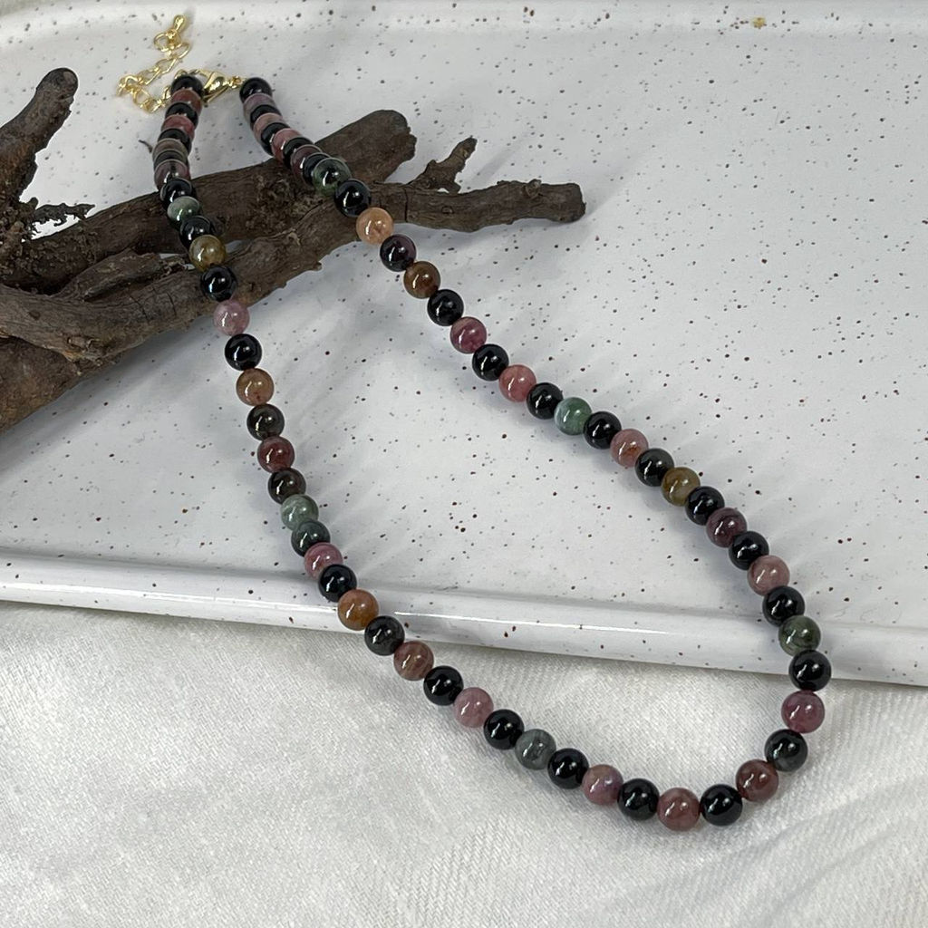 Бусы из Турмалина микс