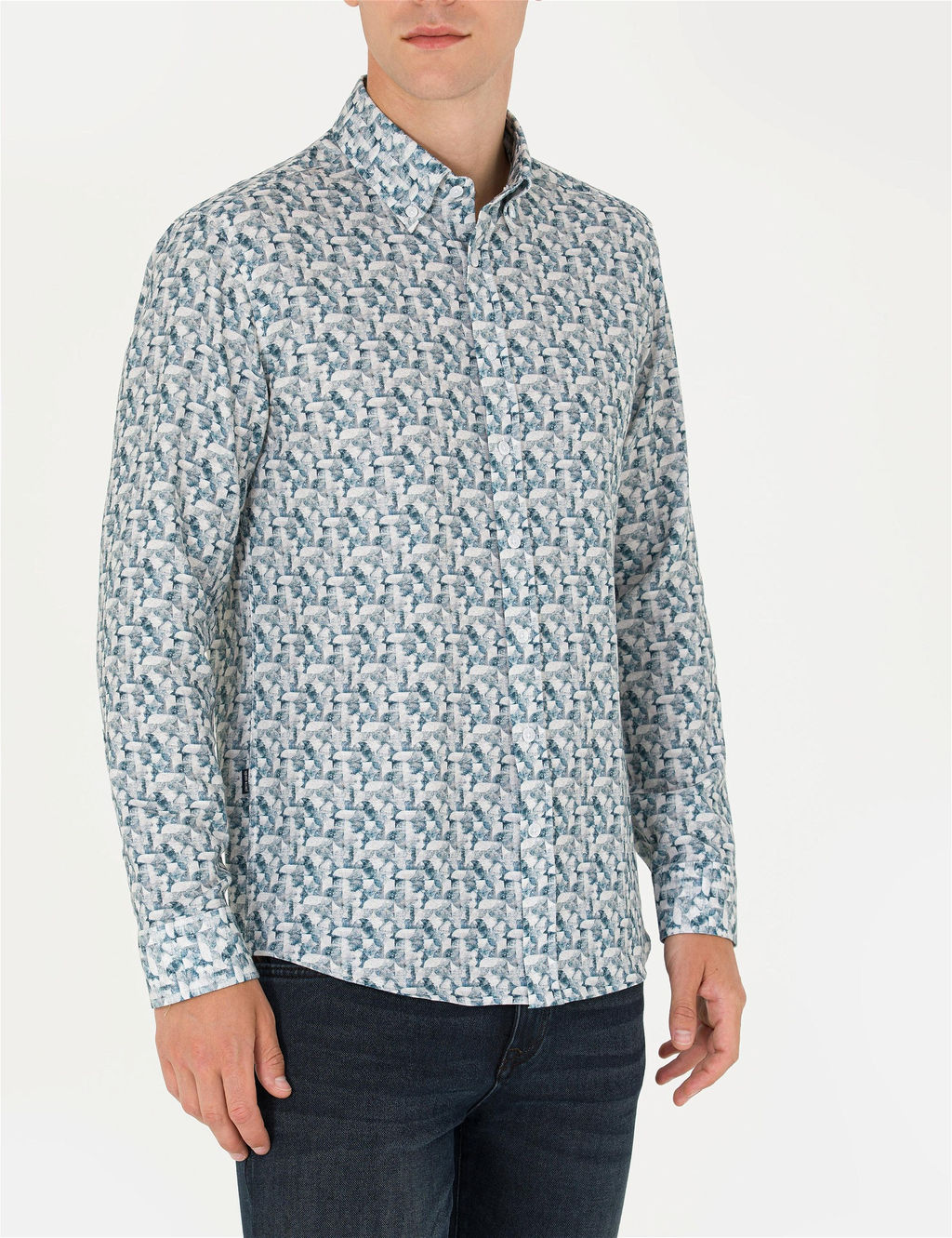 Petrol Slim Fit Uzun Kollu G_mlek - Pierre cardin фото 6