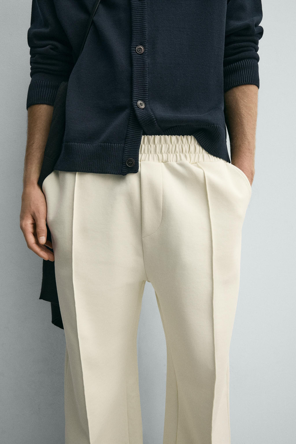 PANTAL?N JOGGER T?CNICO COSTURA / Crudo - Zara фото 5