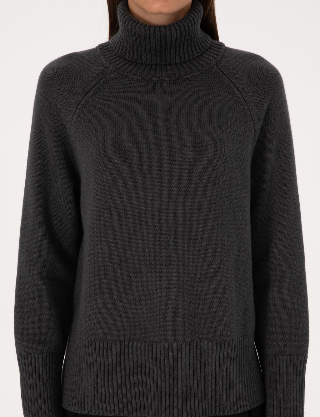 Antrasit Comfort Fit Y_n Kar___ml_ Bal_k__ Yaka Kazak - Pierre cardin фото 6