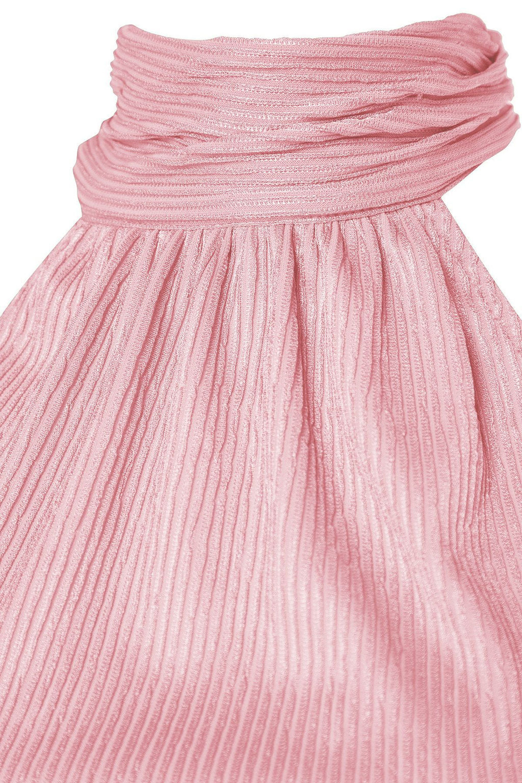 Pembe Regular/Normal Kal?p Dik Yaka Fit Pilise Esnek Orme Bluz TWOSS23BZ00952