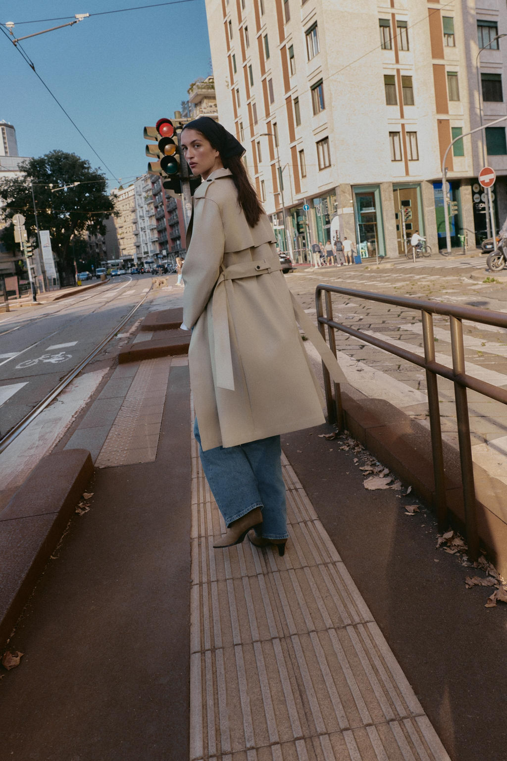 WINDPROOF WATER REPELLENT LONG TRENCH COAT WITH BELT - Zara фото 3