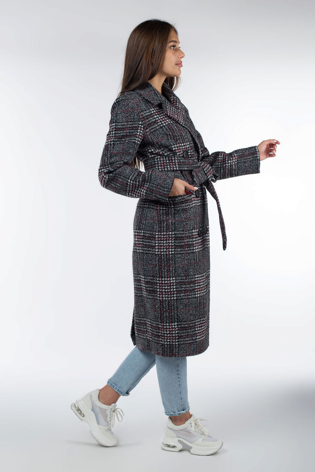 Пальто женское демисезонное (пояс) - El podio фото 3