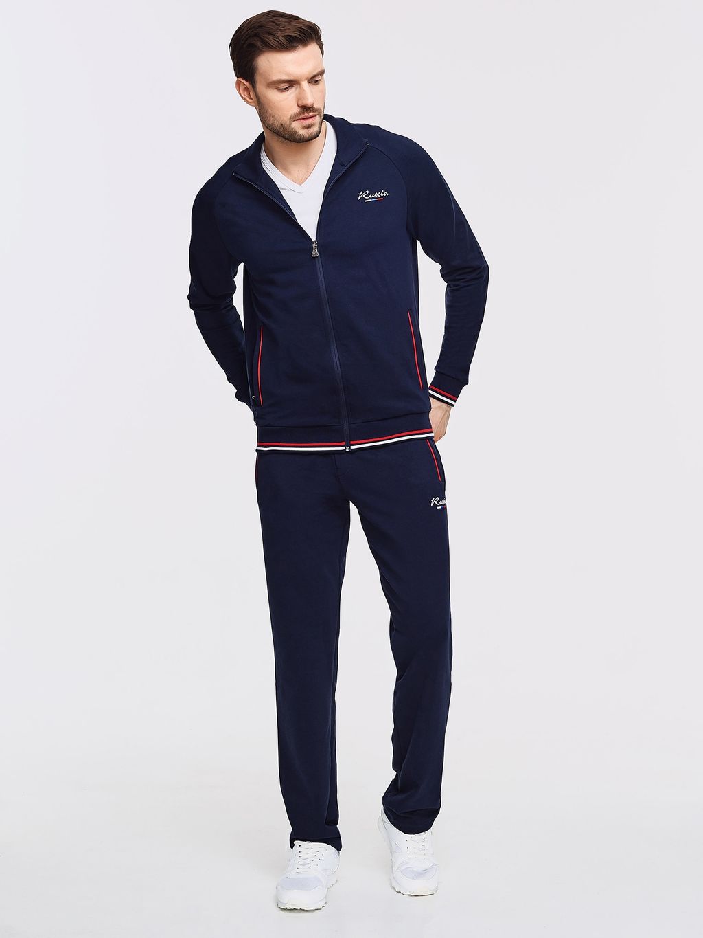 Спортивный костюм мужской RUSSIA 11M-RR-1129 RED-N-ROCKS