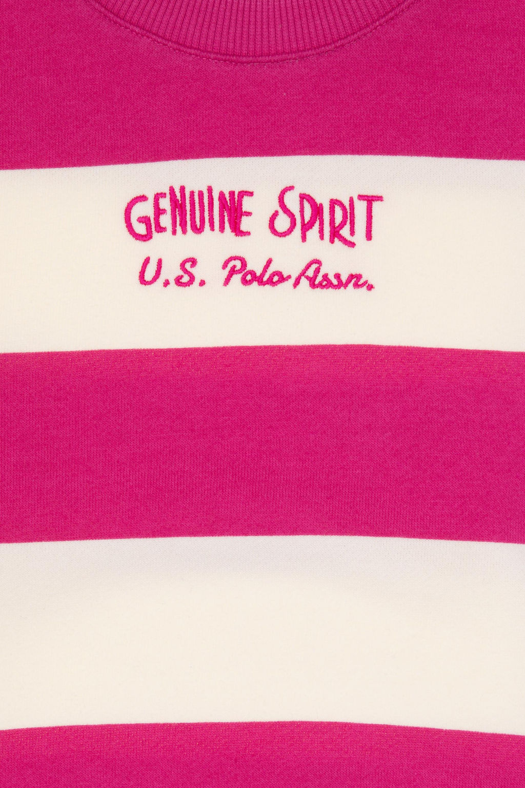 K_z _ocuk Pembe _izgili Bisiklet Yaka Sweatshirt Sepette S_rpriz _ndirim - U.s. polo assn фото 4