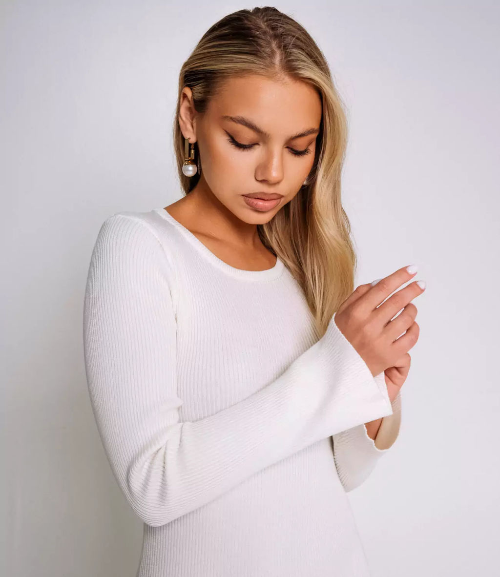 Платье #КТ80040, молочный