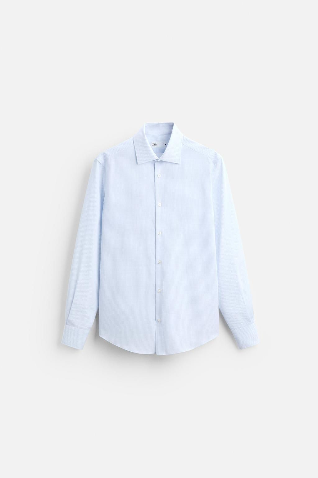 TEXTURED CHECK SHIRT - Zara фото 7