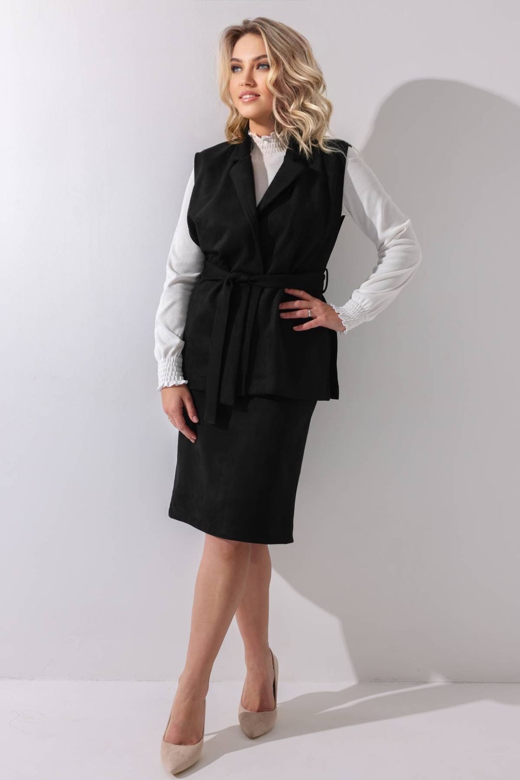 Жилет эко-замша 4335/06/Черный - Rise фото 6