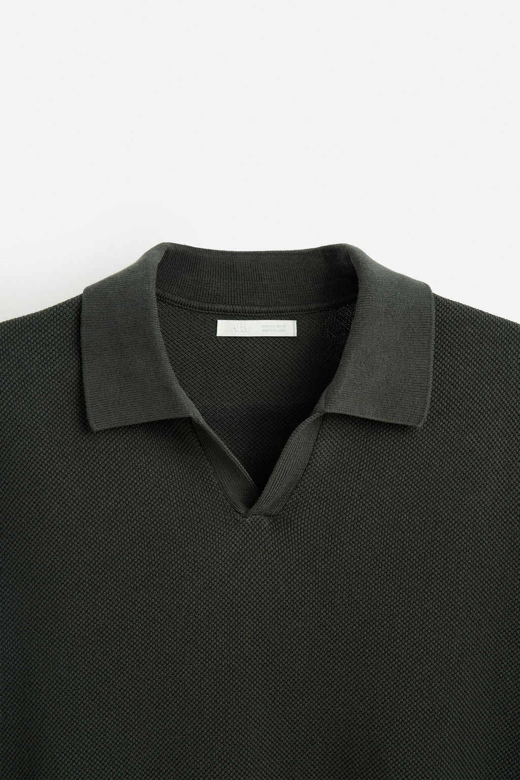 TEXTURED KNIT POLO SHIRT - Zara фото 9