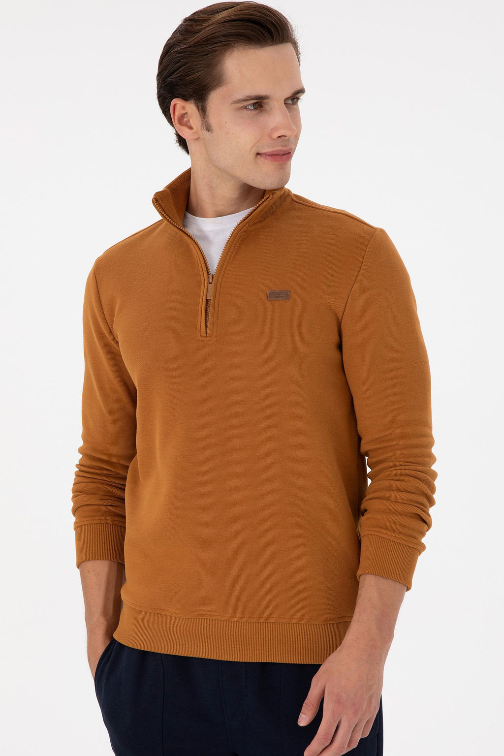 Мужской базовый свитшот кокосового цвета Неожиданная скидка в корзине - U.s. polo assn фото 3