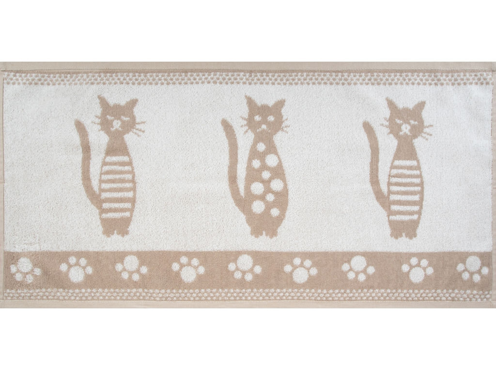Полотенце махровое 6с104.513ж2 Коты (лен3) 81х40см
