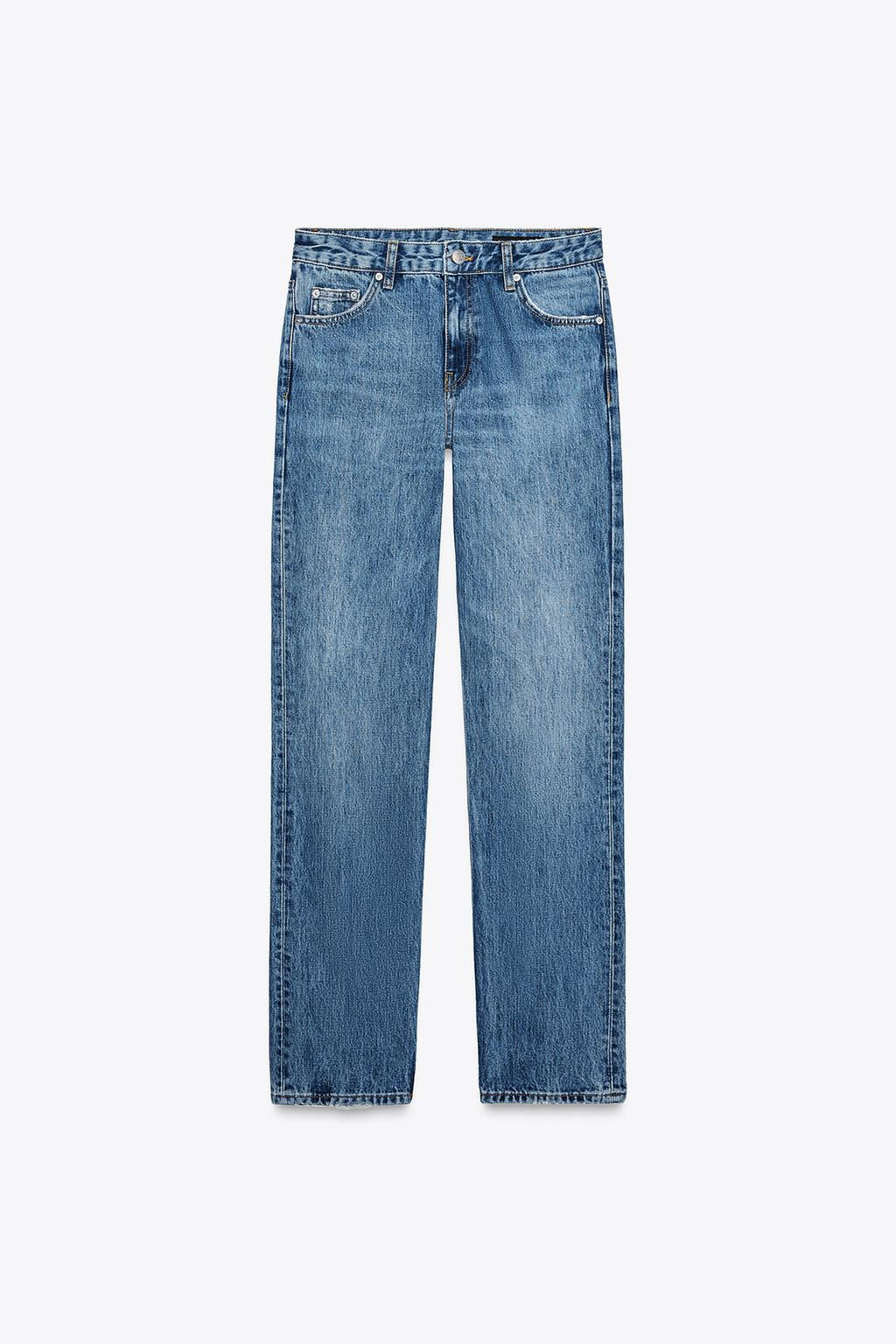 ZW COLLECTION SLIM FIT MID-RISE JEANS - Zara фото 5