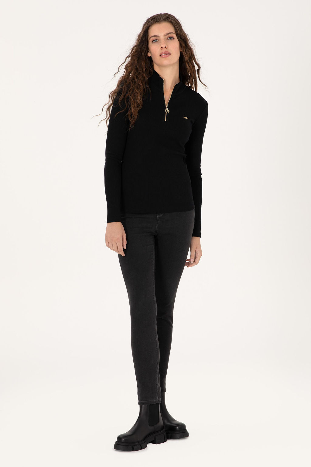 Kad_n Siyah Sweatshirt Sepette S_rpriz _ndirim - U.s. polo assn фото 4