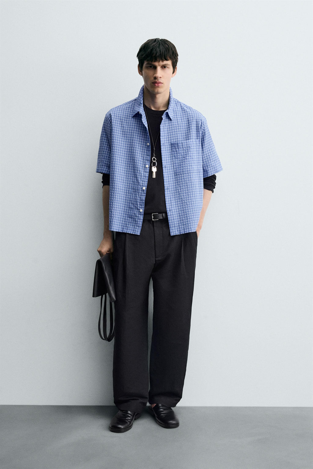 BOXY FIT CHECK SHIRT