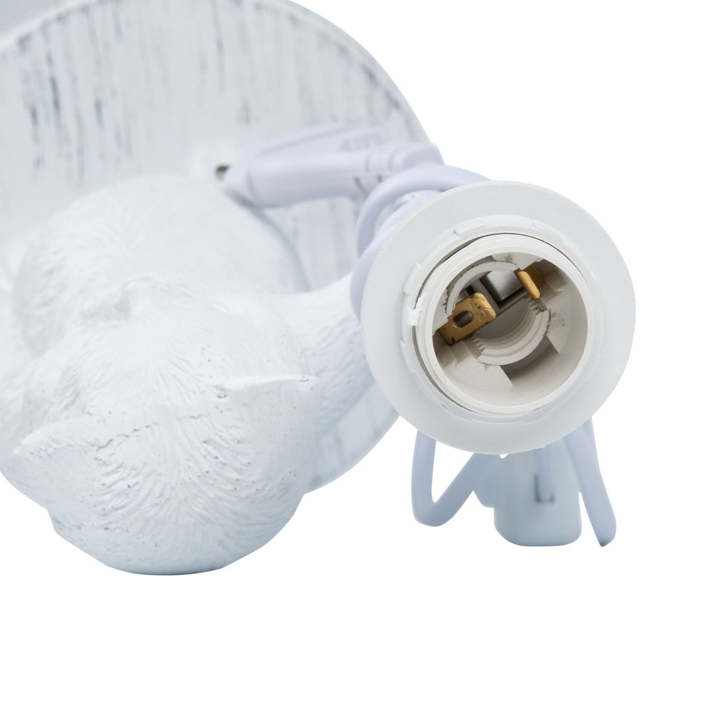 UML-B465 E14 WHITE Светильник настольный декоративный Кот, под лампу Е14, 40W. Механический выключатель. Белый. ТМ Uniel - Volpe фото 5