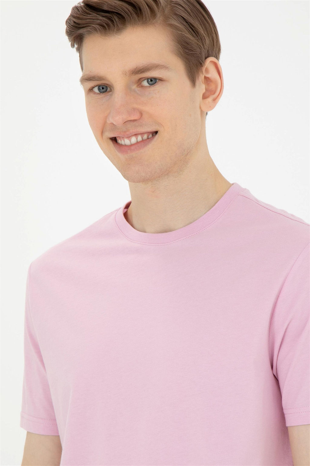 Мужская розовая базовая футболка - U.s. polo assn фото 2