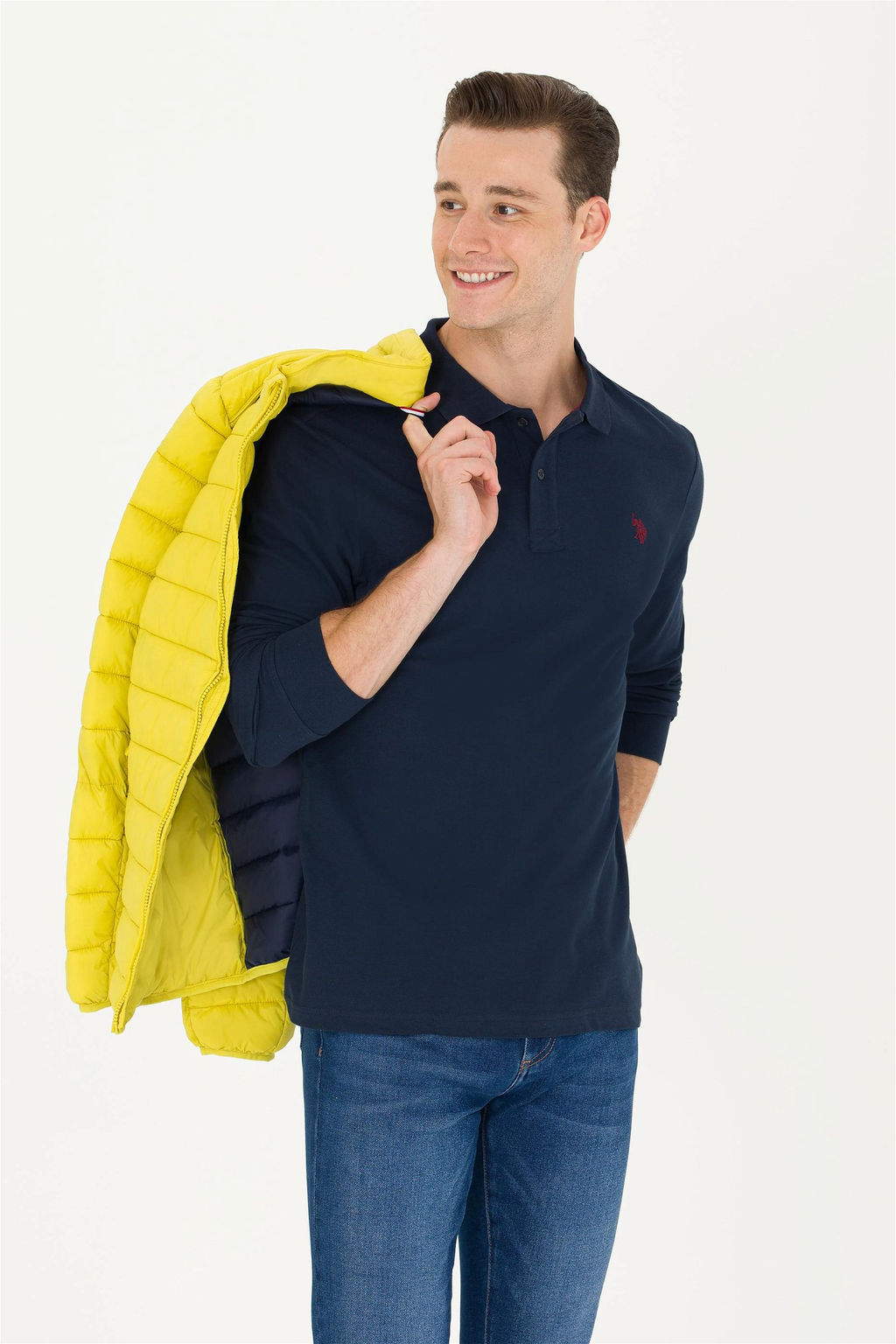 U. S. Polo Assn / Мужской темно-синий базовый свитшот - U.s. polo assn фото 8