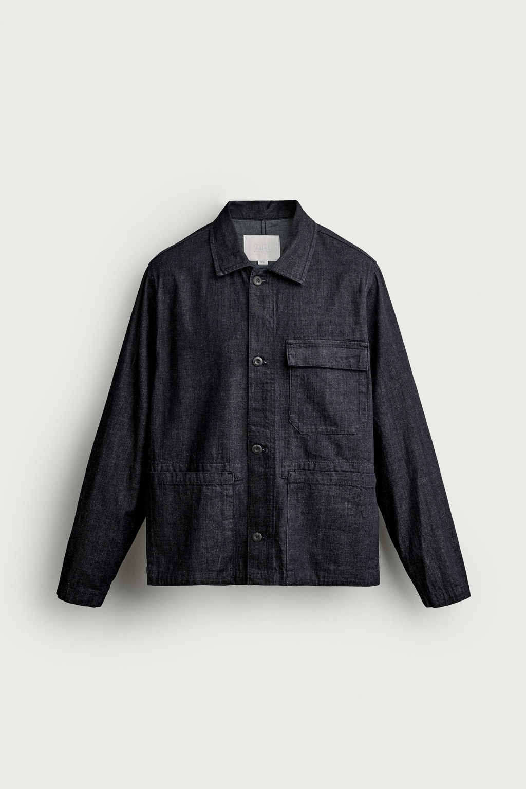 SOBRECAMISA DENIM RELAXED FIT / ?ndigo - Zara фото 7