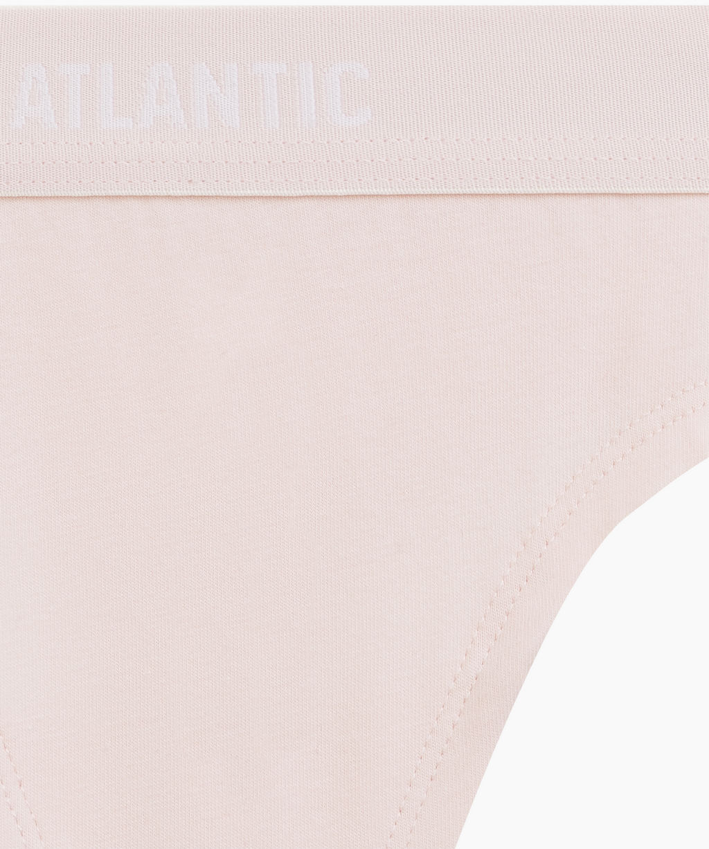 ATLANTIC 3CLP-013 Трусы стринги String - набор 3 шт. фуксия + светлый капучино + светло-розовый  фото 6
