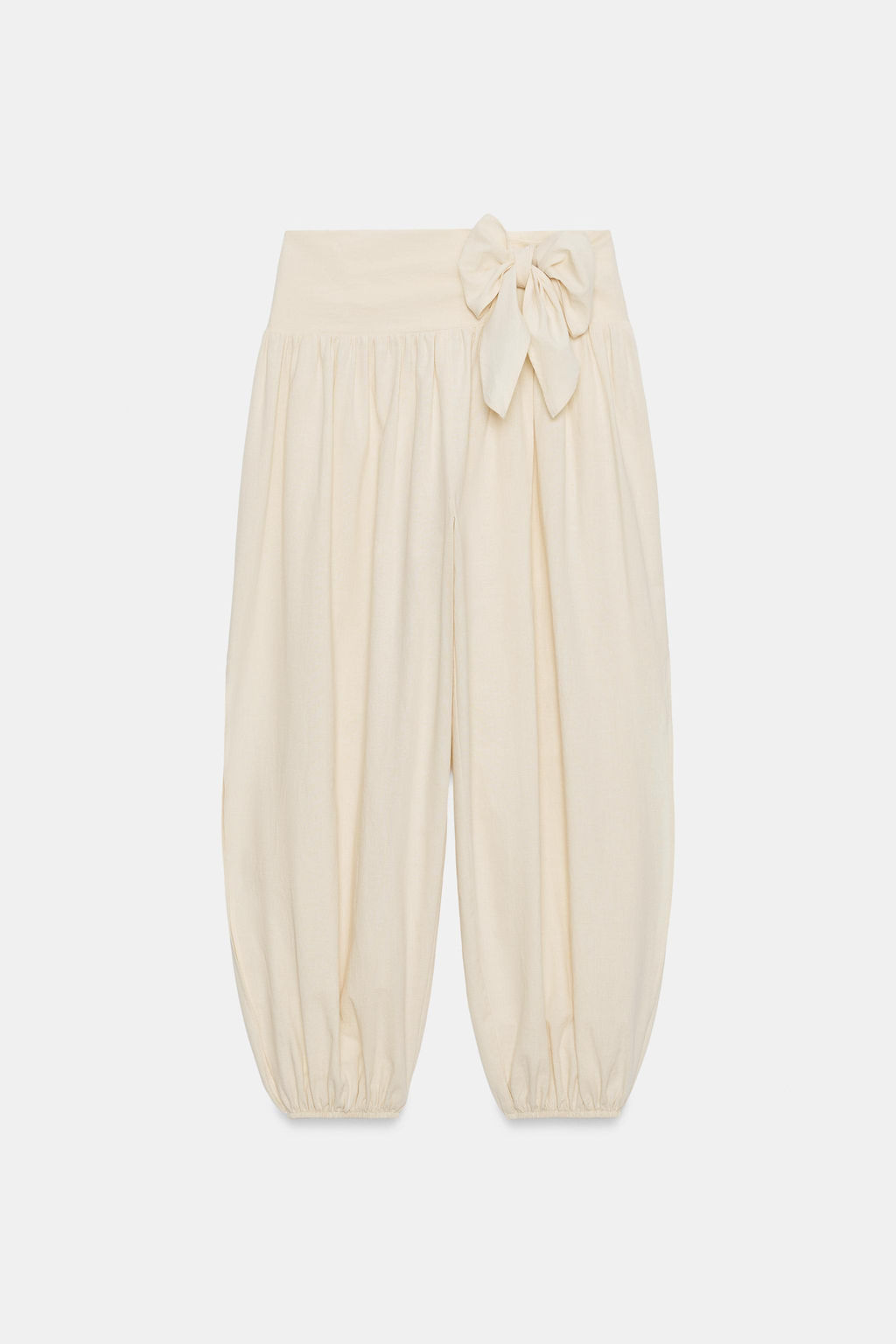 PANTAL?N BOMBACHO LAZADA / Beige claro - Zara фото 5