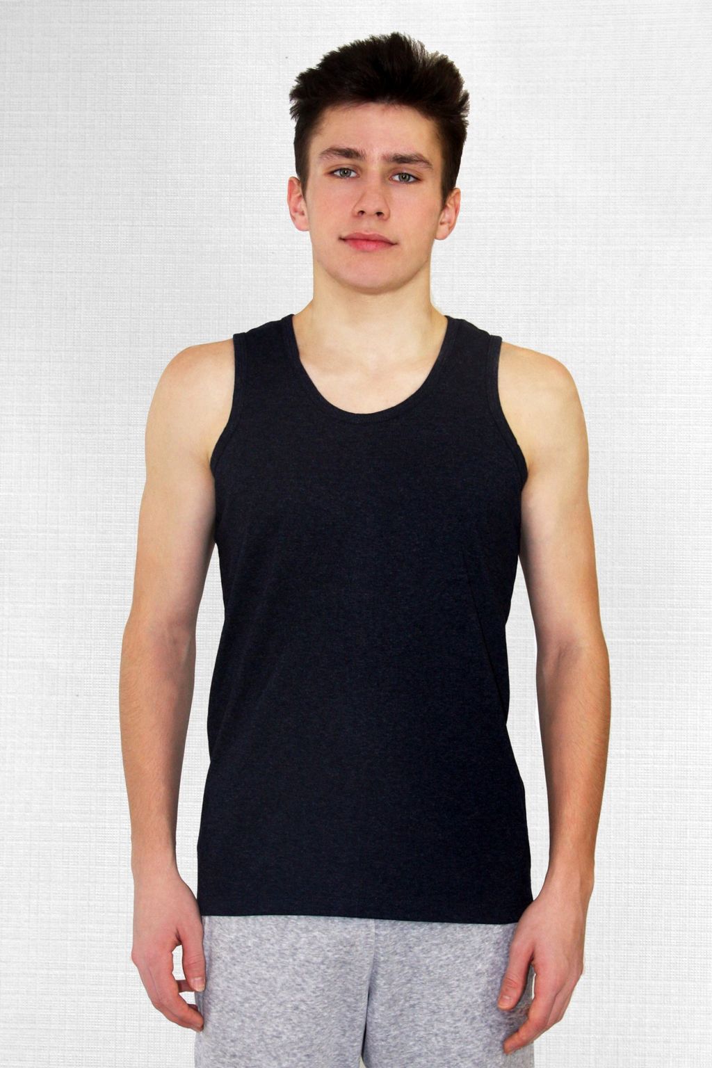 МТ0404-1 Майка мужская кулирка антрацит - АстраТекстиль фото 5