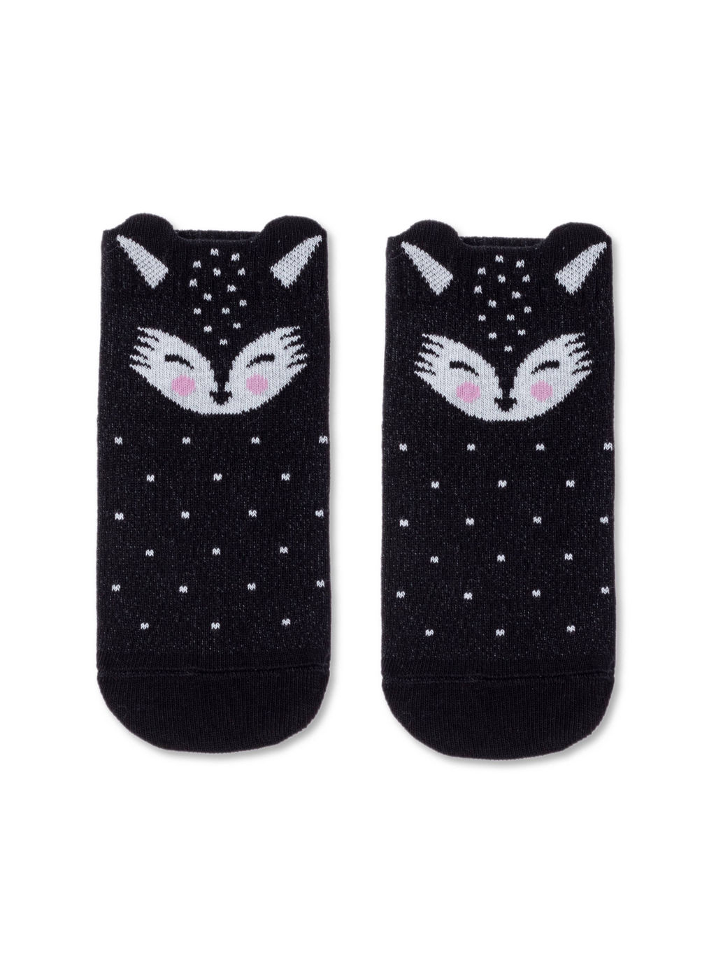 Цена за 2 пары CONTE-KIDS Хлопковые носки TIP-TOP (мордашки) черный