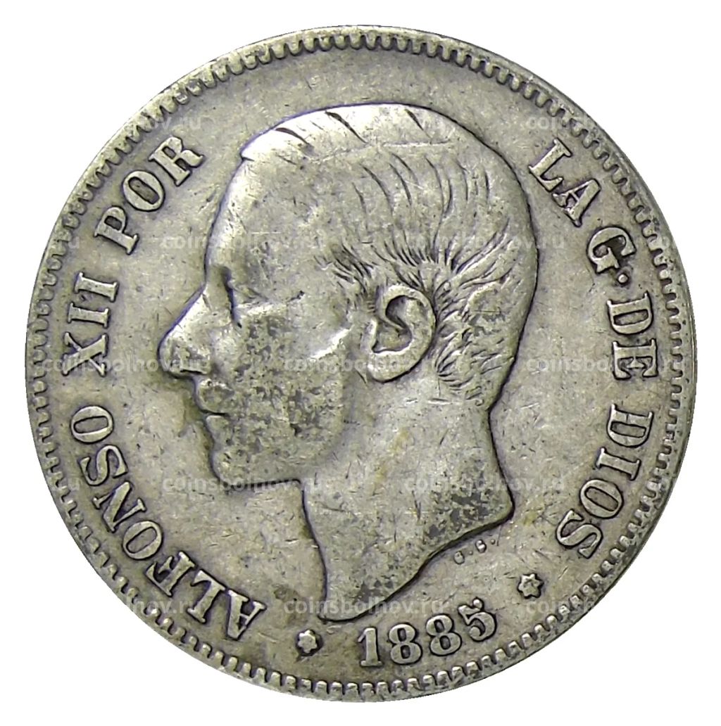 5 песет 1885 года Испания