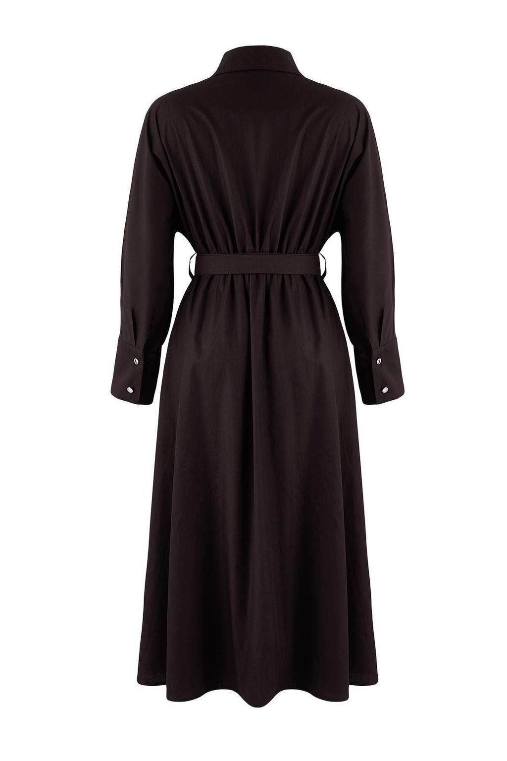 Koyu Kahverengi Kusakl? Midi Dokuma Elbise TWOAW26EL00338