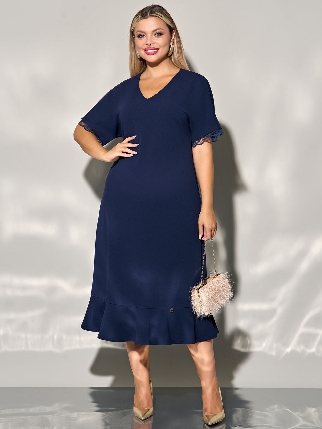 Платье 0421-1 черничный - Dora фото 28