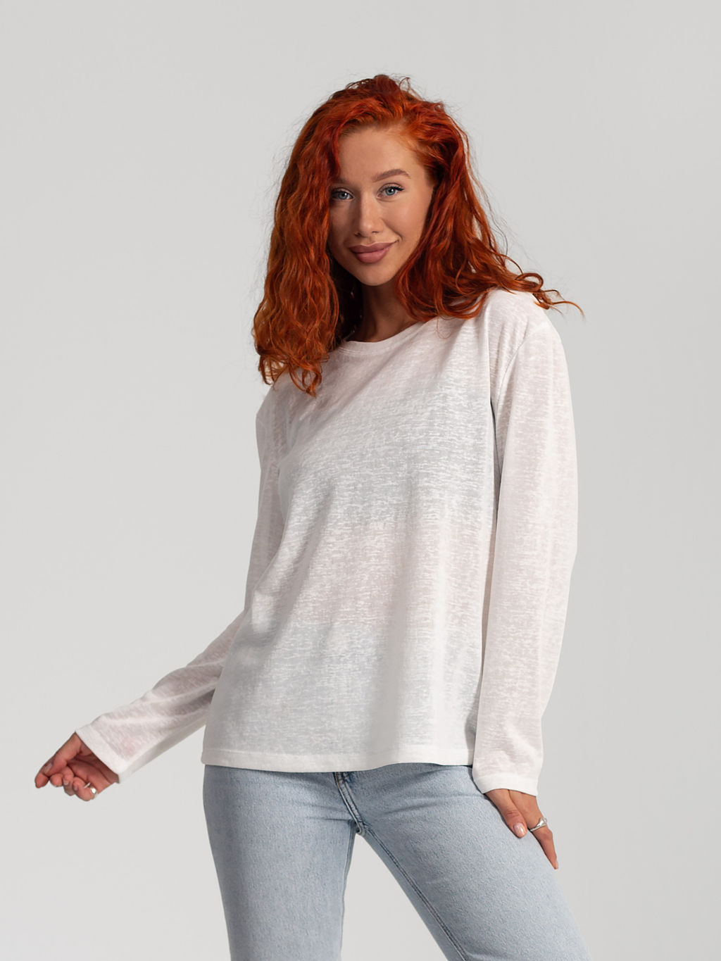 Лонгслив женский дэворэ МАЛИБУ БЕЛЫЙ - Domtrik фото 6