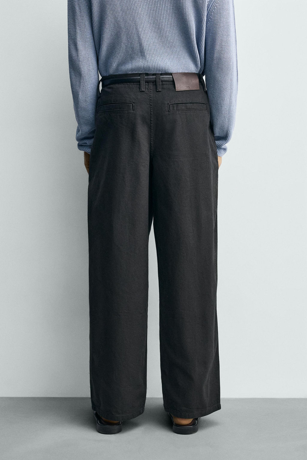 PANTAL?N WIDE  FIT PLIEGUES / Marr?n - Zara фото 3