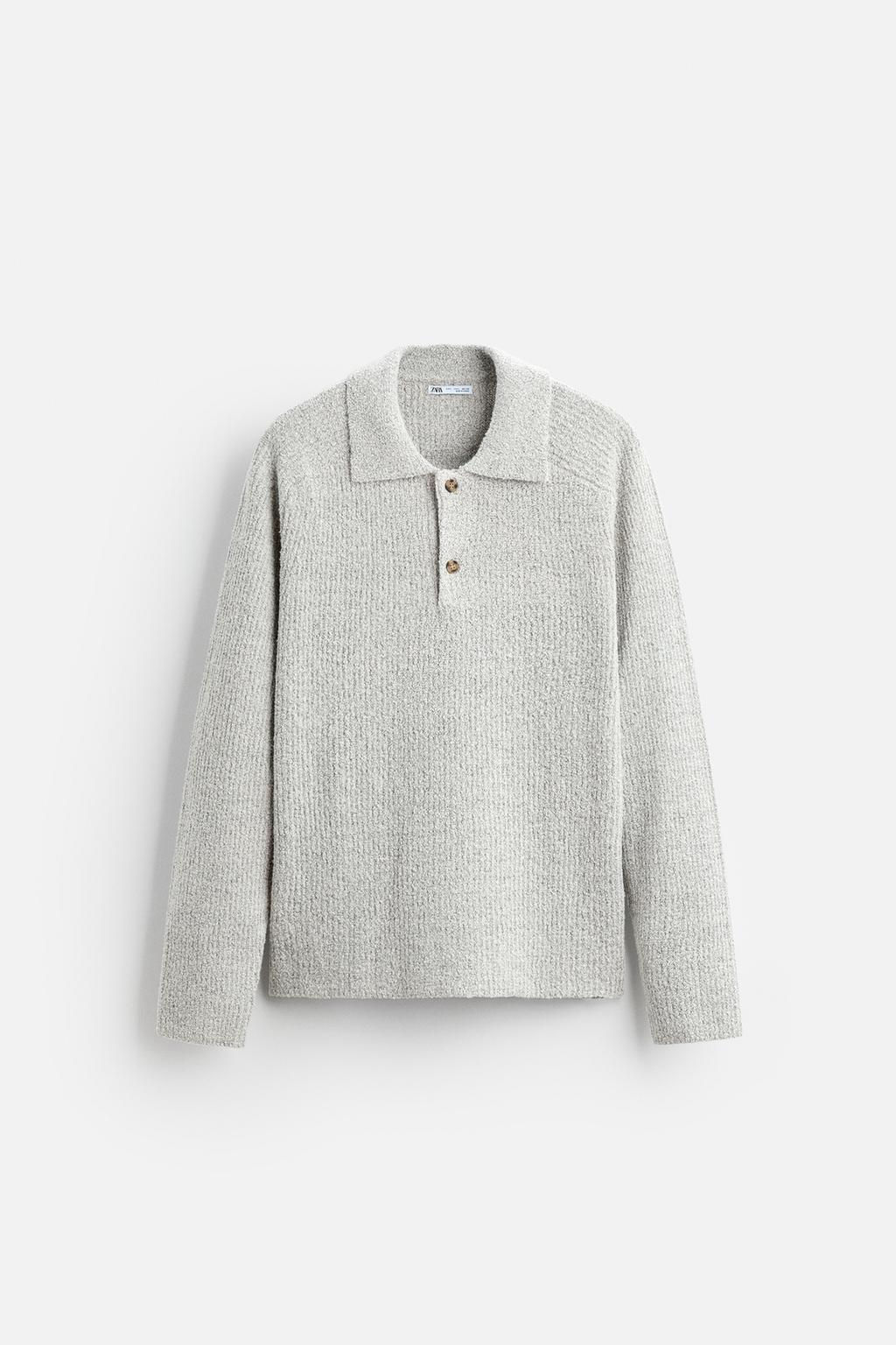BOUCLE TEXTURED POLO SHIRT - Zara фото 7