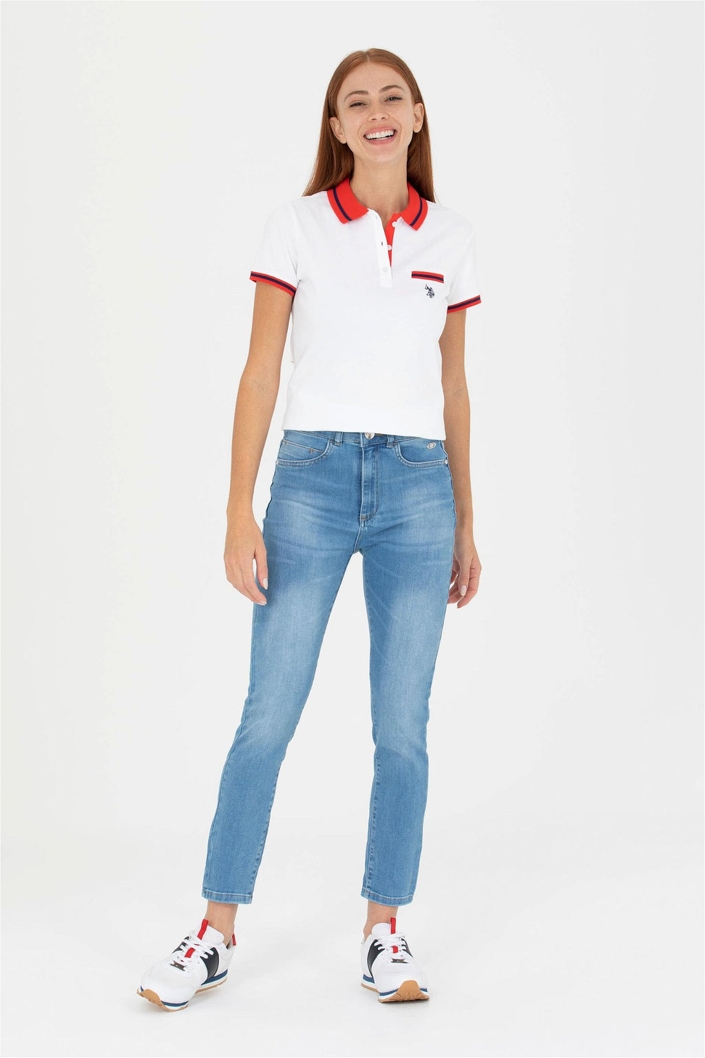 Женские синие джинсовые брюки - U.s. polo assn фото 3