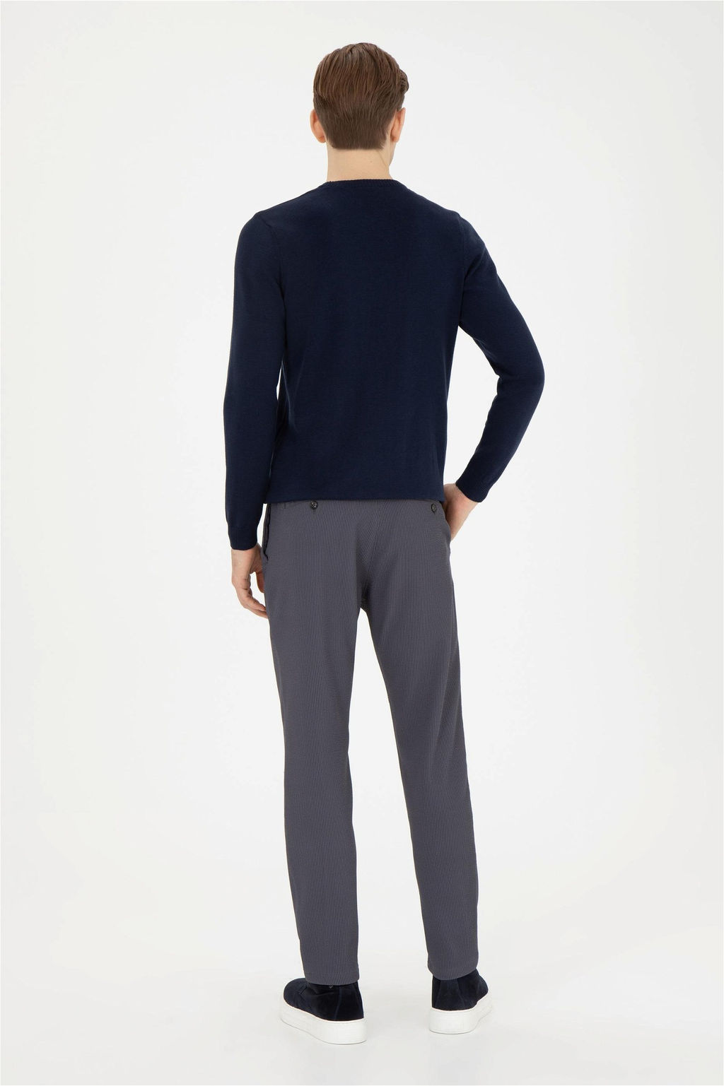 Мужские брюки из плотной ткани антрацитового цвета - U.s. polo assn фото 4