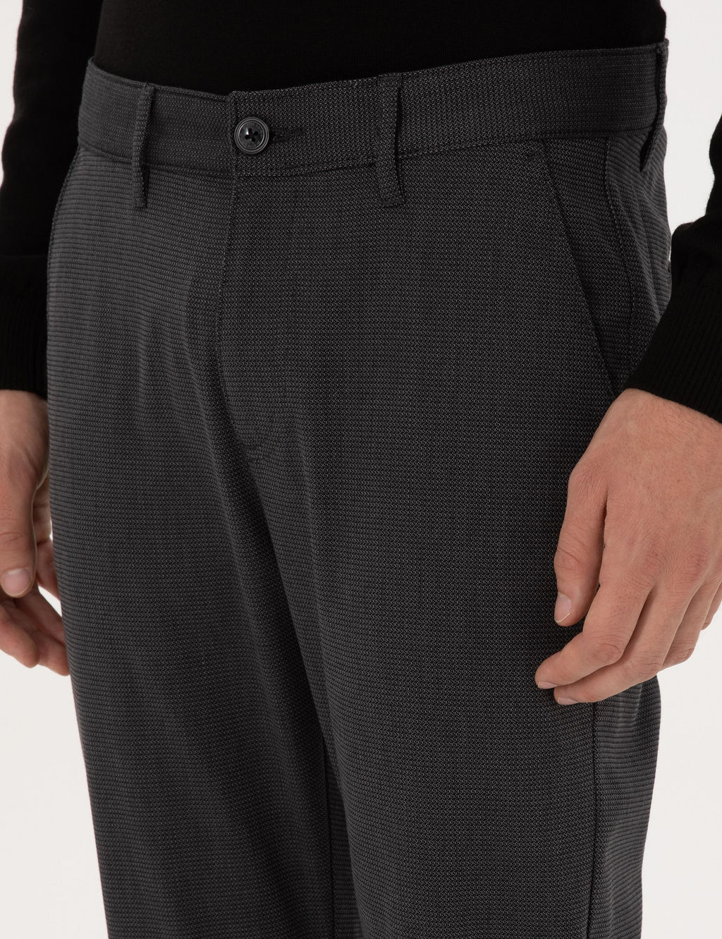 Siyah Slim Fit Kanvas Pantolon - Pierre cardin фото 5