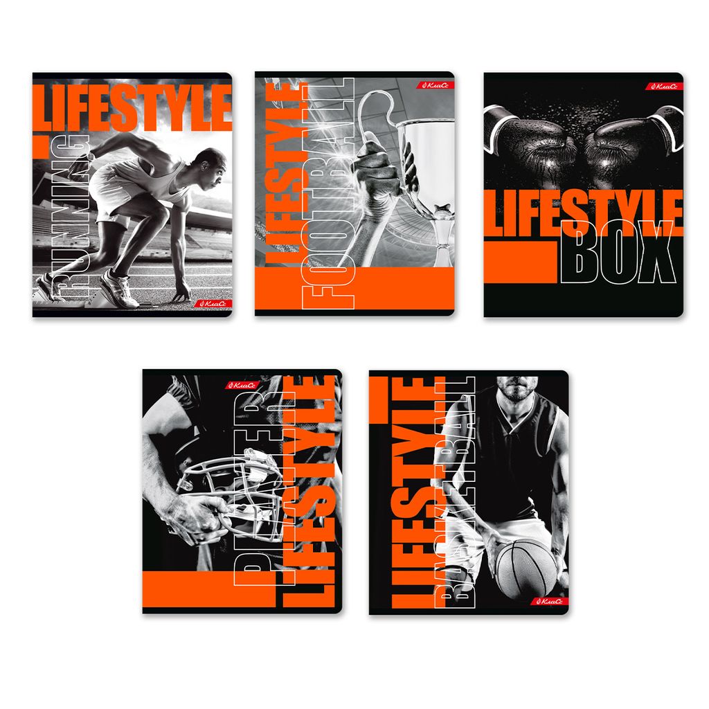 Светоч 96ТСК5_9_3_1 Тетрадь ученическая общая, неоновая краска, A5 96 л. на скобе 65 г/кв.м , белизна 100 % 5 шт. клетка 000346 Шаг к победе