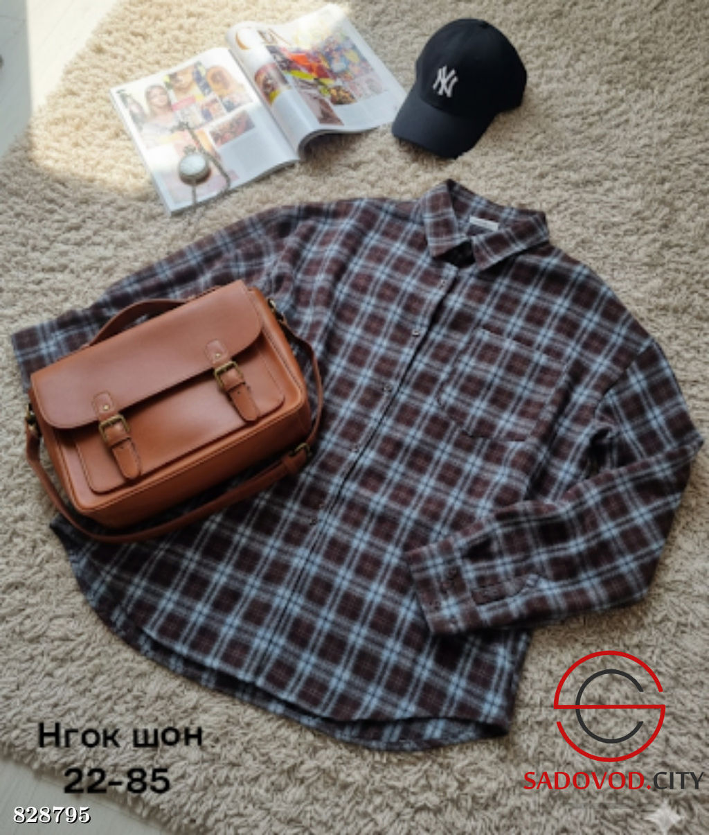 Рубашка женская в клетку